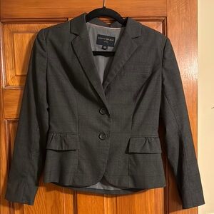 Banana Republic Gray Tailored Blazer Professional Suit Jacket
